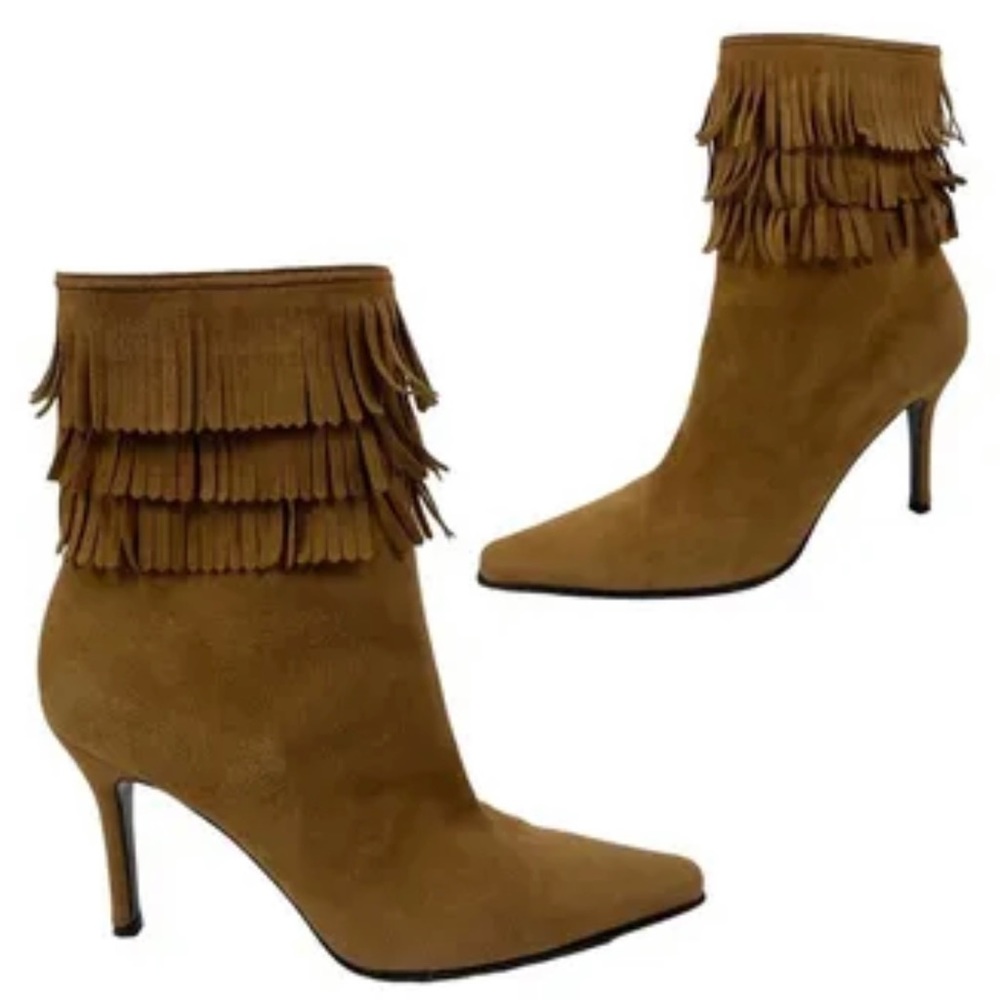 Stuart Weitzman fringed booties